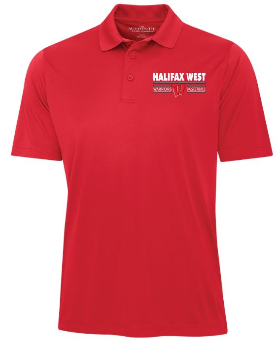 Halifax West High School - Red Halifax West Basketball Pro Team Polo Shirt (Left Chest)