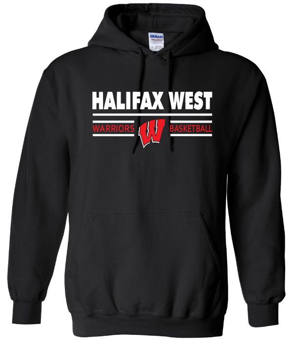 Halifax West High School - Black Halifax West Basketball Hoodie (Full Chest)