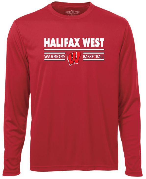 Halifax West High School - Red Halifax West Basketball Long Sleeve  Performance Shirt