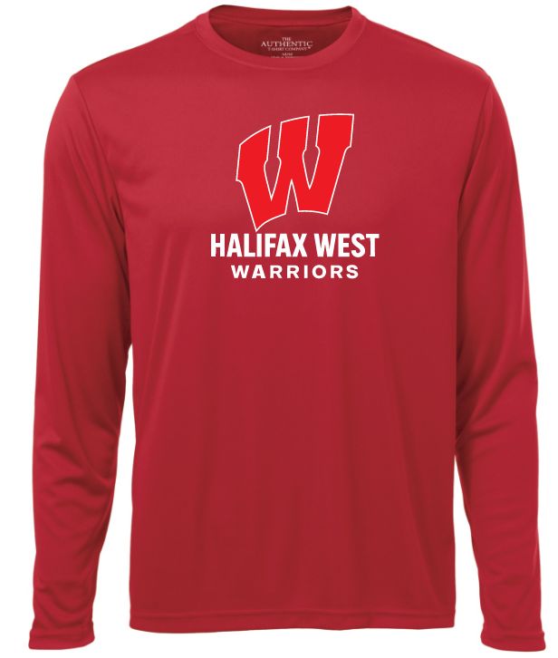 Halifax West High School - Red Halifax West Warriors Long Sleeve  Performance Shirt