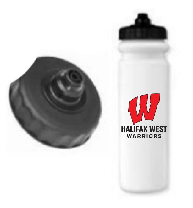 Halifax West High School - Halifax West Warriors Pro Squeeze Water Bottle (Black Logo)