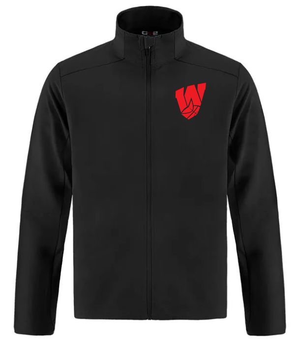 Halifax West High School - Black W with Basketball Athleisure Jacket (Left Chest)