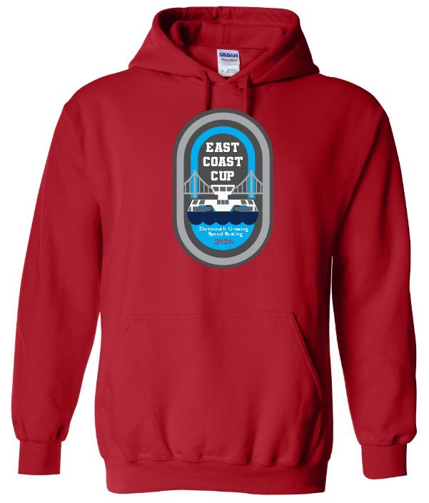 East Coast Cup Speed Skating - Red Hoodie (Full Chest)