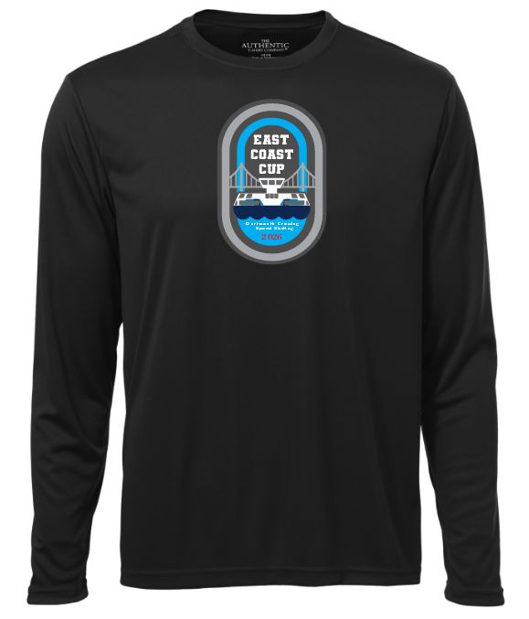 East Coast Cup Speed Skating - Black Long Sleeve Performance Shirt (Full Chest)