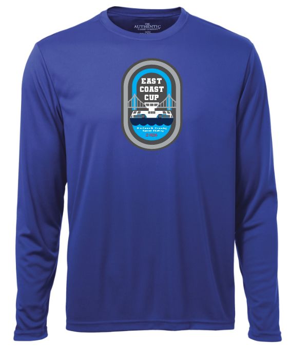 East Coast Cup Speed Skating - Royal Blue Long Sleeve Performance Shirt (Full Chest)