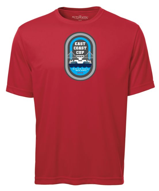 East Coast Cup Speed Skating - Red Short Sleeve Performance Shirt (Full Chest)