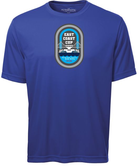 East Coast Cup Speed Skating - Royal Blue Short Sleeve Performance Shirt (Full Chest)