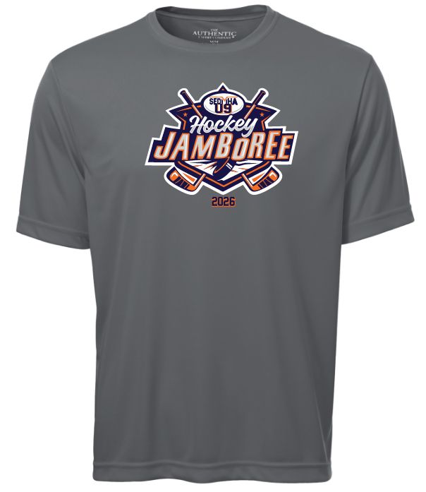 SEDMHA U9 Jamboree - Coal Grey U9 Jamboree 2026 Short Sleeve Performance Shirt (Full Chest)