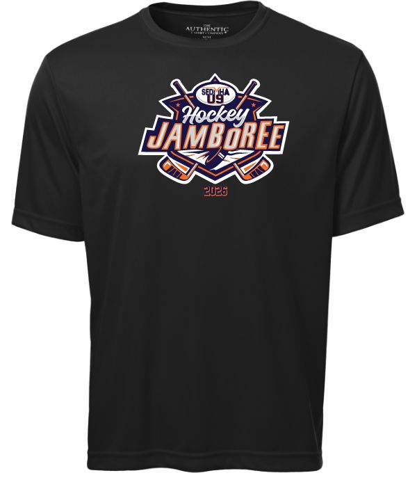 SEDMHA U9 Jamboree - Black U9 Jamboree 2026 Short Sleeve Performance Shirt (Full Chest)