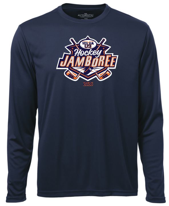 SEDMHA U9 Jamboree - Navy U9 Jamboree 2026 Long Sleeve Performance Shirt (Full Chest)