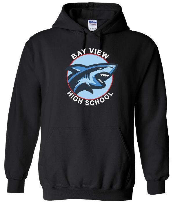 Bay View High - Black Bay View High School Hoodie (Full Chest)