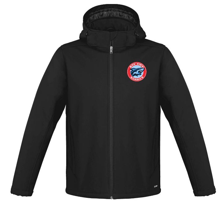Bay View High - Black Bay View Sharks Insulated Soft Shell Jacket (Left Chest)