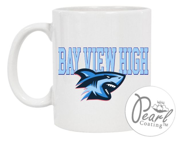 Bay View High - White Bay View High Sharks Mug