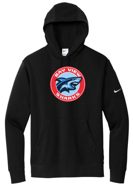Bay View High - Black Bay View Sharks Nike Hoodie (Full Chest)