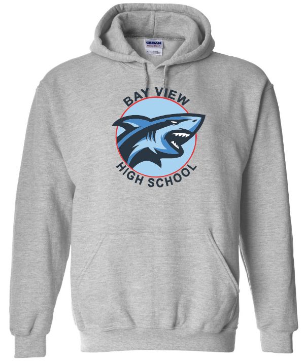 Bay View High - Sport Grey Bay View High School Hoodie (Full Chest)