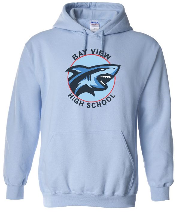 Bay View High - Carolina Blue Bay View High School Hoodie (Full Chest)