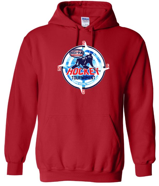 SEDMHA Minor Hockey Tournament - Red SEDMHA 2026 Hoodie (Full Chest)