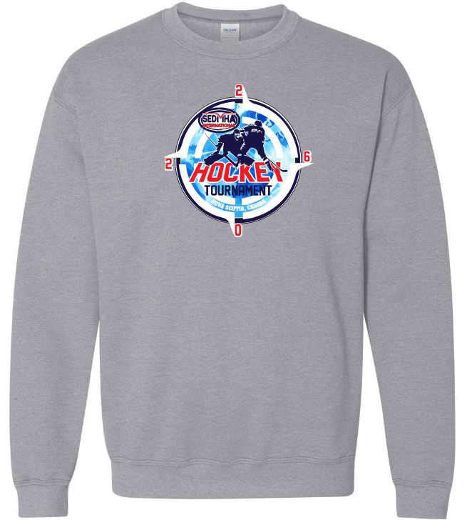 SEDMHA Minor Hockey Tournament - Sport Grey SEDMHA 2026 Crewneck Sweatshirt (Full Chest)