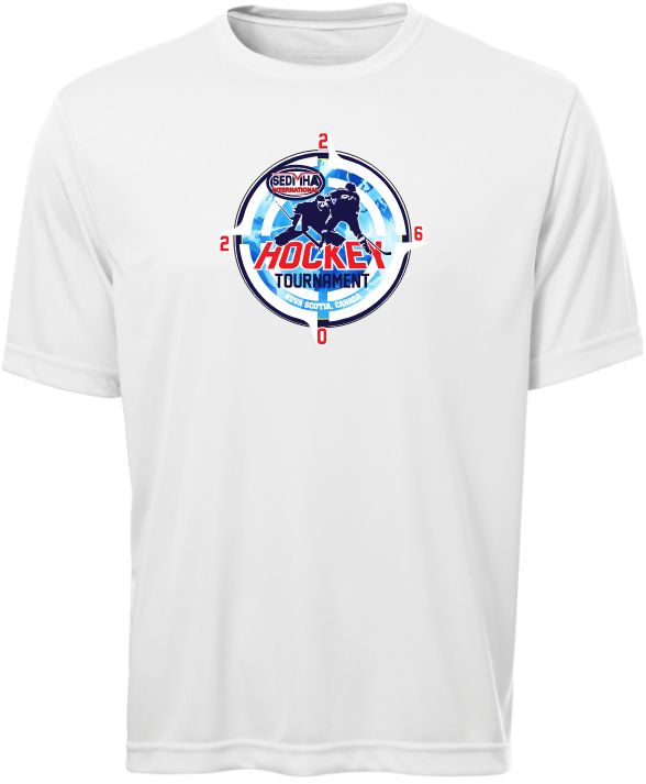 SEDMHA Minor Hockey Tournament - White SEDMHA 2026 Short Sleeve Performance Shirt (Full Chest)