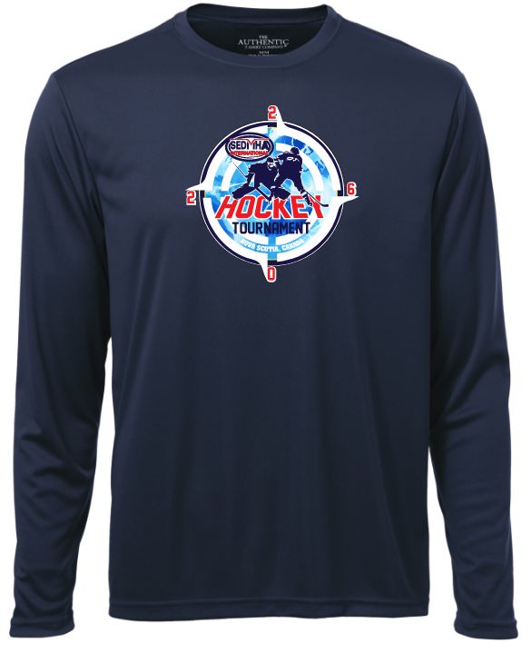 SEDMHA Minor Hockey Tournament - Navy SEDMHA 2026 Long Sleeve Performance Shirt (Full Chest)