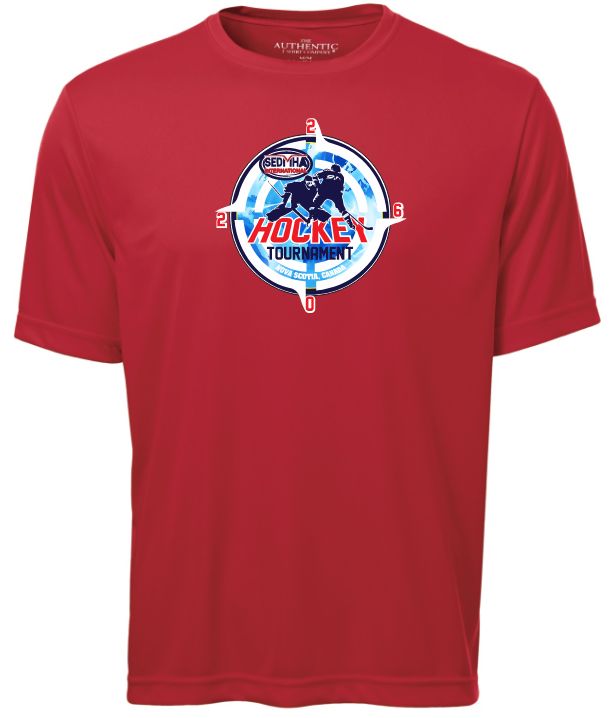SEDMHA Minor Hockey Tournament - Red SEDMHA 2026 Short Sleeve Performance Shirt (Full Chest)