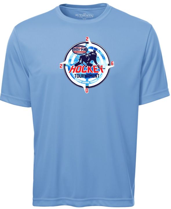 SEDMHA Minor Hockey Tournament - Carolina Blue SEDMHA 2026 Short Sleeve Performance Shirt (Full Chest)