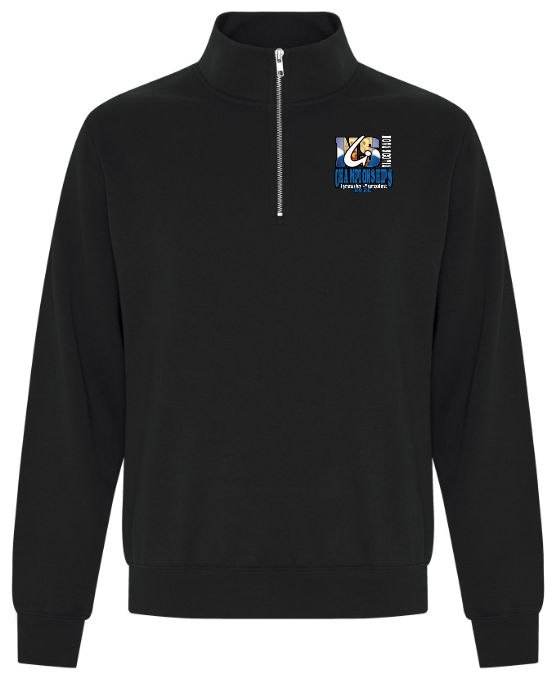 NS Gymnastics and Trampoline Provincial Championships 2026 - Black CSW 1/4 Zip Sweater (Left Chest)