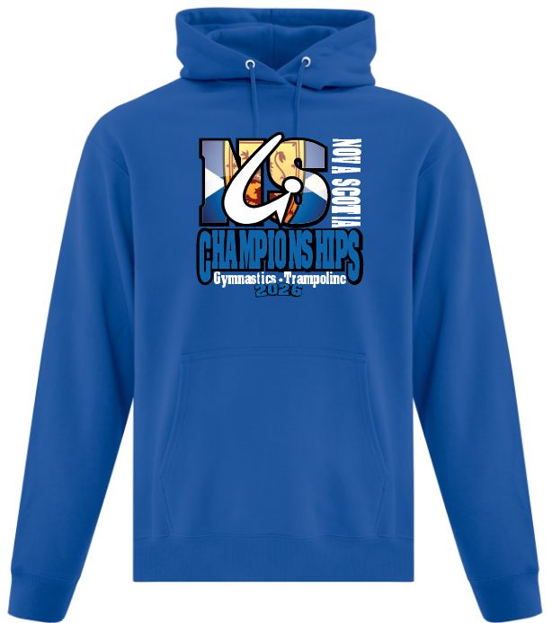 NS Gymnastics and Trampoline Provincial Championships 2026 - Royal Blue Hoodie (Full Chest)
