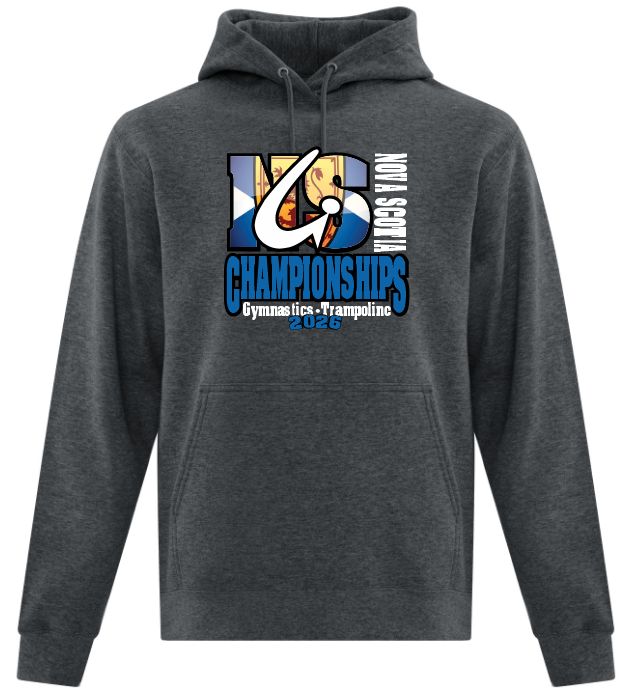 NS Gymnastics and Trampoline Provincial Championships 2026 - Dark Heather Grey Hoodie (Full Chest)