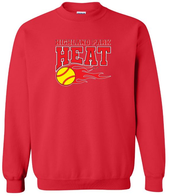 Highland Park Heat - Red Highland Park Heat Crewneck Sweatshirt (Full Chest)