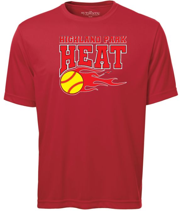 Highland Park Heat - Red Highland Park Heat Short Sleeve Performance Shirt (Full Chest)