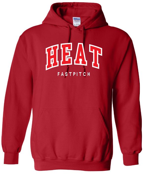Highland Park Heat - Red Heat Fastpitch Hoodie (Full Chest)