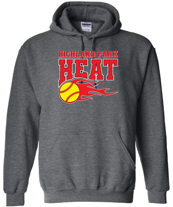 Highland Park Heat - Dark Heather Grey Highland Park Heat Hoodie (Full Chest)