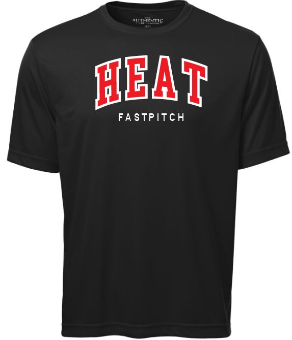 Highland Park Heat - Black Heat Fastpitch Short Sleeve Performance Shirt (Full Chest)