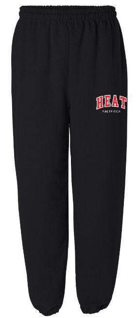 Highland Park Heat - Black Heat Fastpitch Sweatpants (Hip Logo)