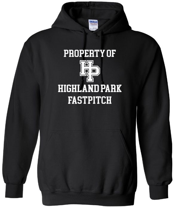 Highland Park Heat - Black Property of Highland Park Hoodie (Full Chest)