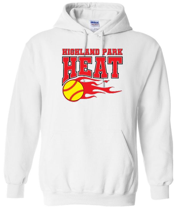 Highland Park Heat - White Highland Park Heat Hoodie (Full Chest)