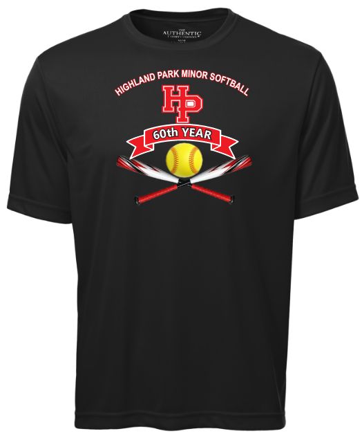 Highland Park Heat - Black Heat Fastpitch 60th Year Short Sleeve Performance Shirt (Full Chest)
