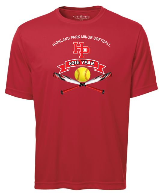 Highland Park Heat - Red Heat Fastpitch 60th Year Short Sleeve Performance Shirt (Full Chest)