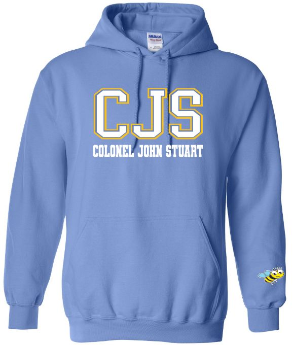 Colonel John Stuart Elementary - Carolina Blue CJS Hoodie (Full Chest Logo)