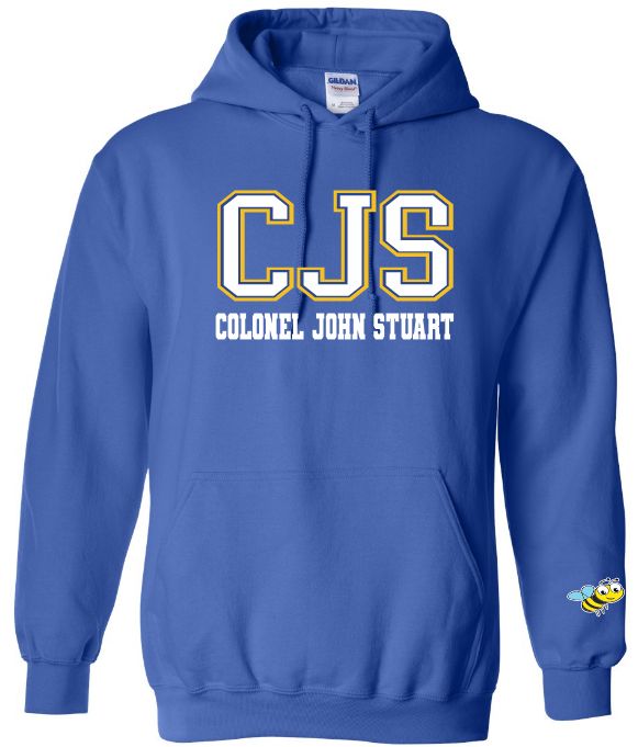 Colonel John Stuart Elementary - Royal Blue CJS Hoodie (Full Chest Logo)