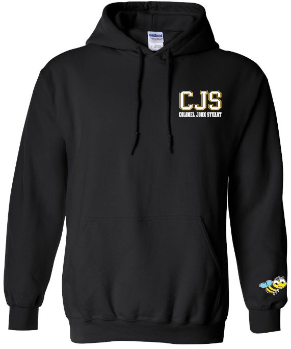 Colonel John Stuart Elementary - Black CJS Hoodie (Left Chest Logo)