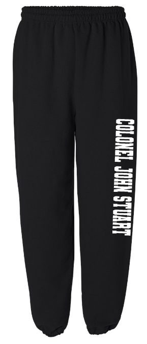 Colonel John Stuart Elementary - Black "COLONEL JOHN STUART" Sweatpants