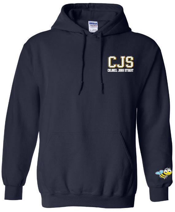 Colonel John Stuart Elementary - Navy CJS Hoodie (Left Chest Logo)
