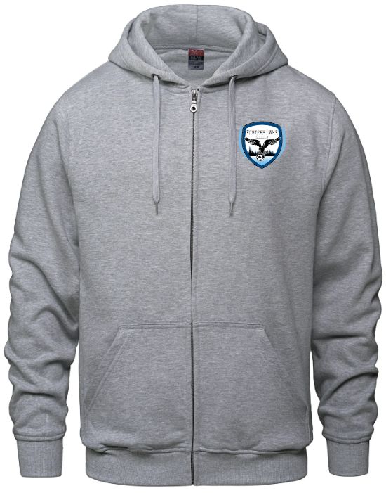 Porters Lake Soccer Club - Athletic Heather Grey CSW Full Zip Sweater (Left Chest)