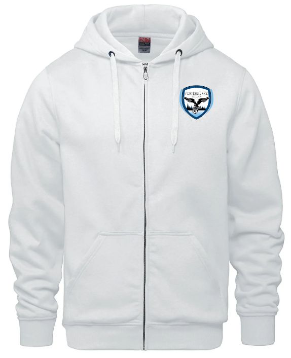 Porters Lake Soccer Club - White CSW Full Zip Sweater (Left Chest)