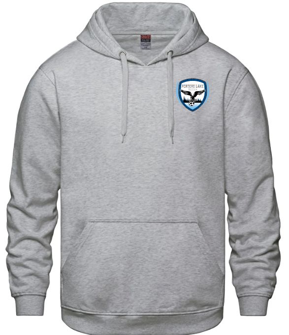 Porters Lake Soccer Club - Athletic Heather Grey Vault Hoodie (Left Chest)