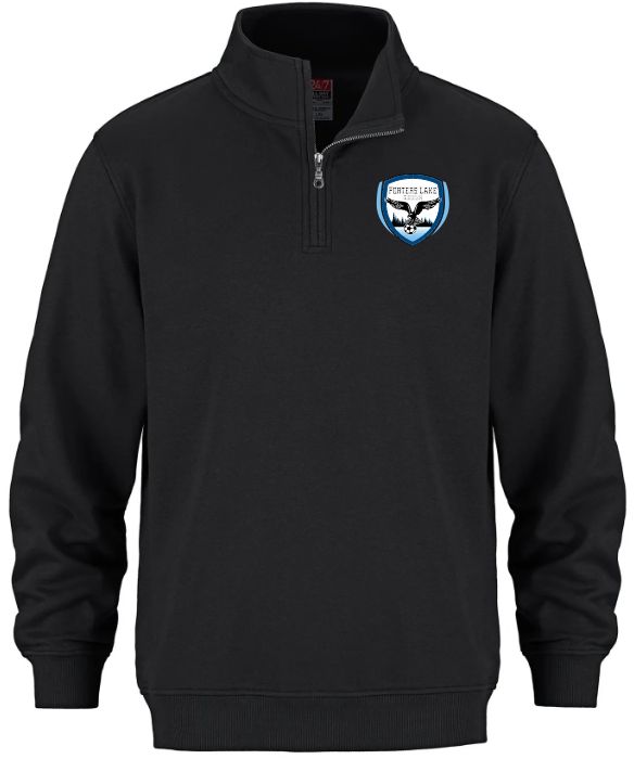 Porters Lake Soccer Club - Black CSW 1/4 Zip Sweater (Left Chest)