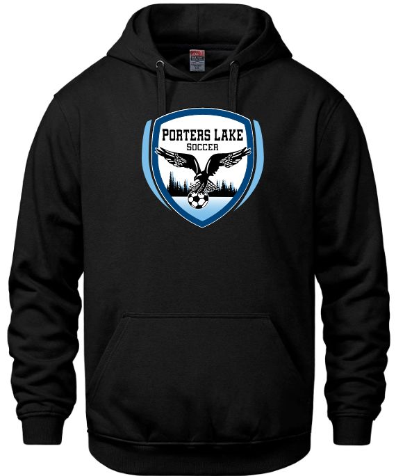 Porters Lake Soccer Club - Black Vault Hoodie (Full Chest)