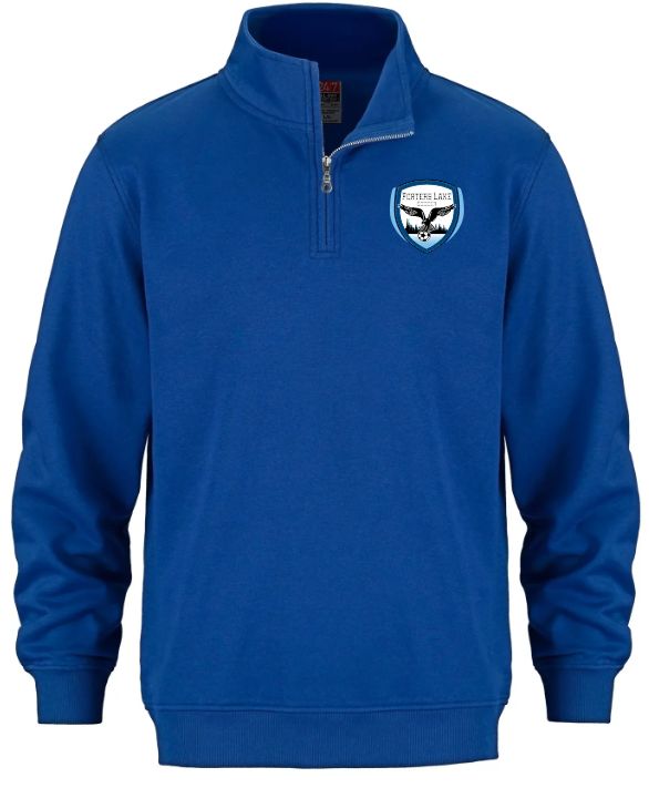 Porters Lake Soccer Club - Royal Blue CSW 1/4 Zip Sweater (Left Chest)